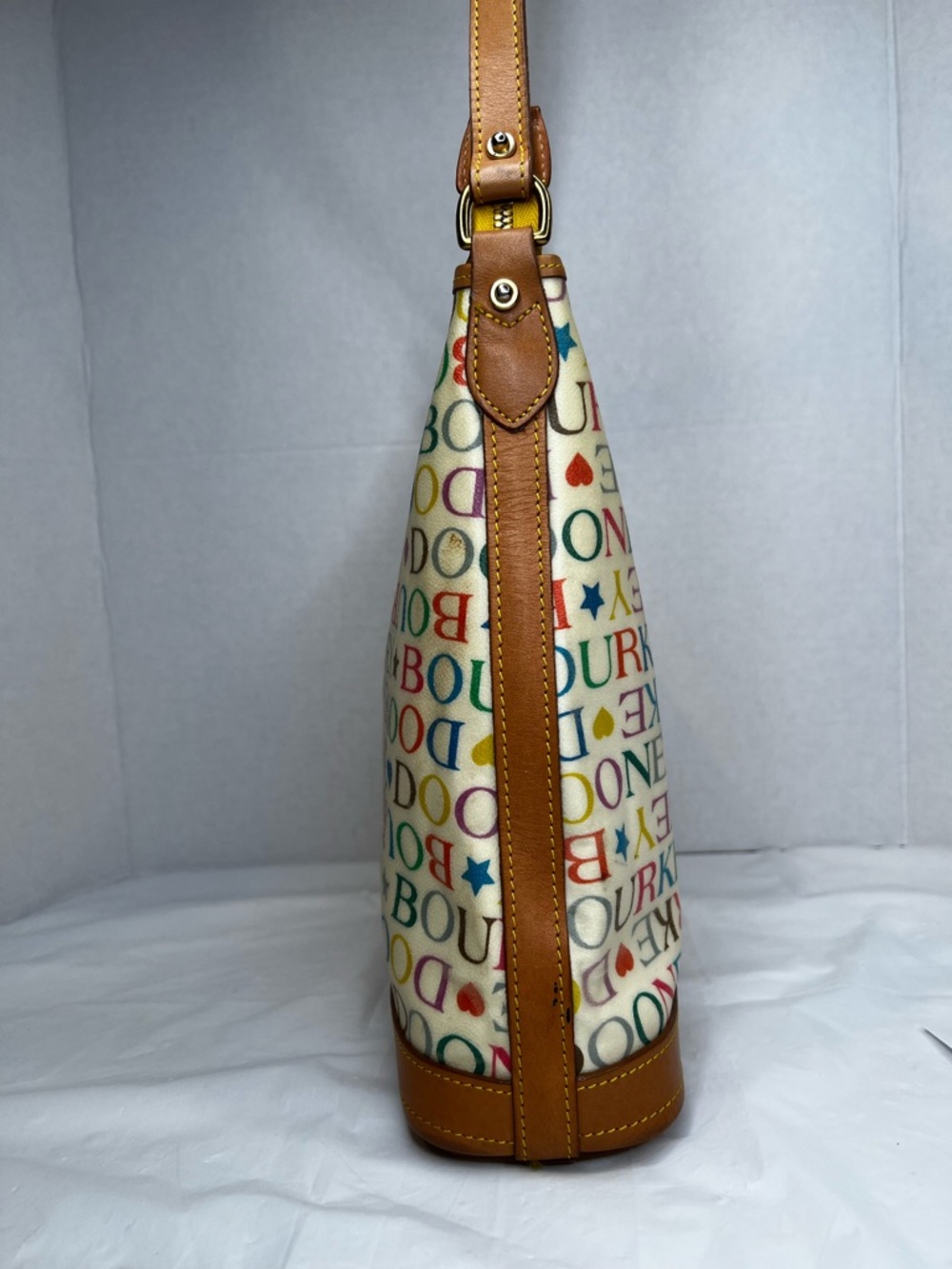 Dooney Bourke Women's Vintage Y2k Rainbow Monogram Serial No. A0142423 - Picture 6 of 15